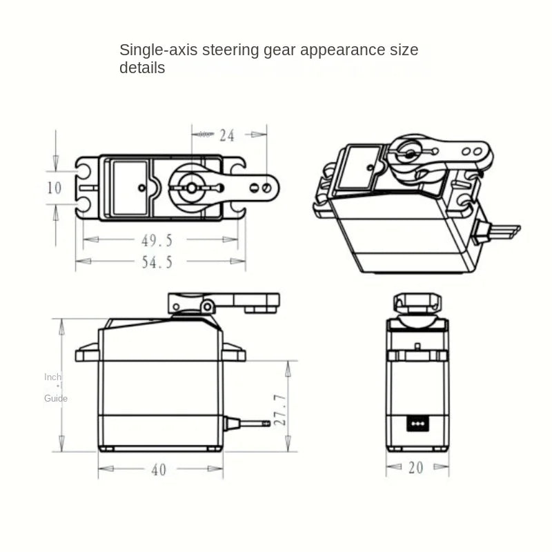 6 DOF Arduino Robot Arm Kit - Servo Motor Close-up