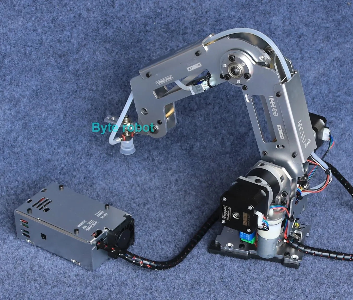 4-Axis Stepper Motor Robot Arm Kit - Side View