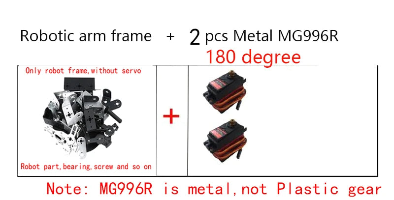2 DOF Pan-Tilt Robot Gimbal Kit - Assembled View