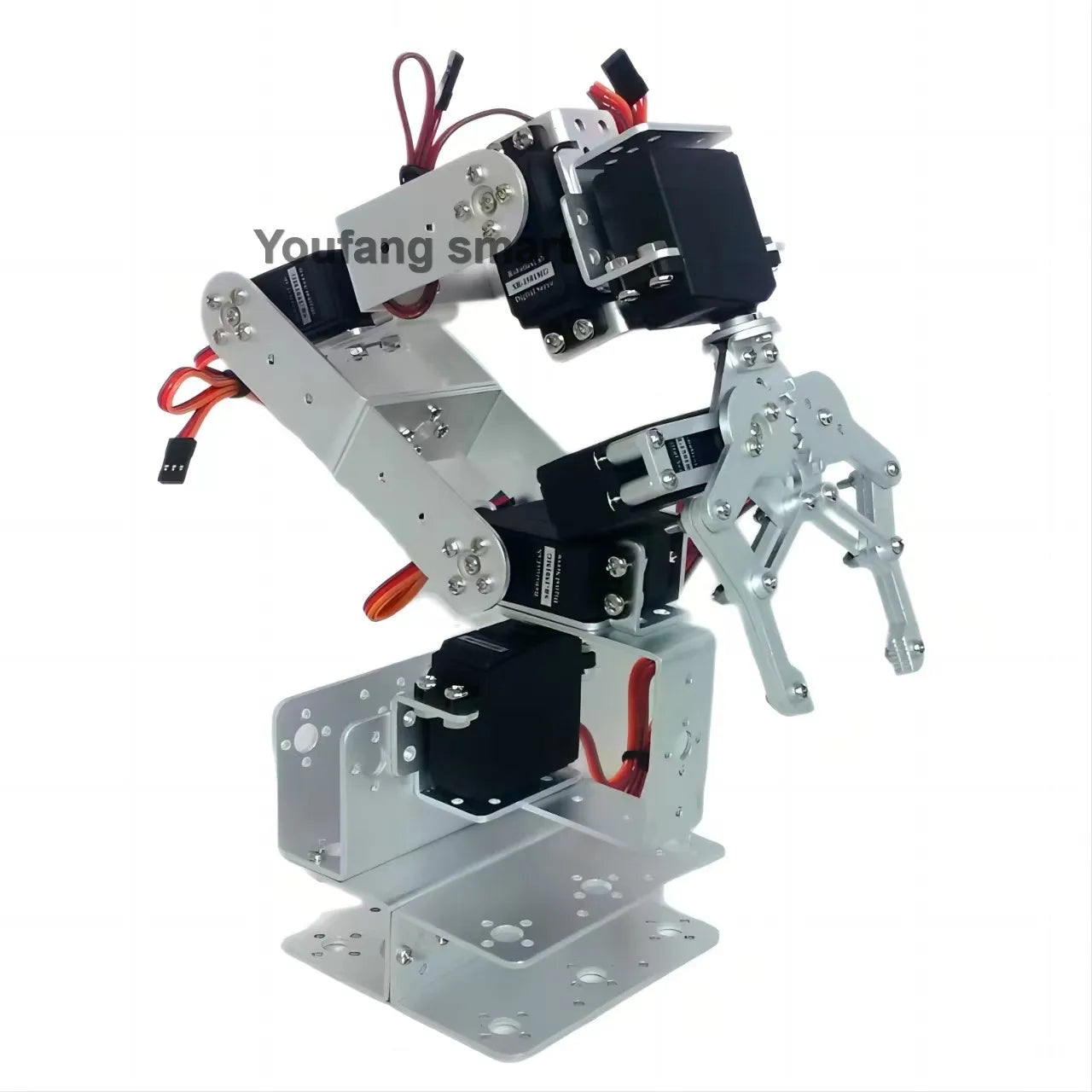 6 DOF Metal Alloy Robot Arm Kit - Assembly Components