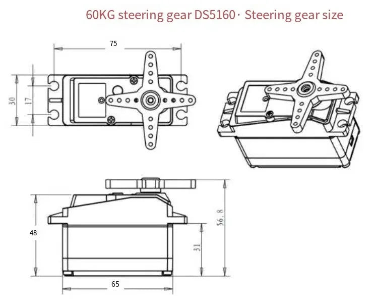2 DOF Pan-Tilt Robot Gimbal Kit - Assembled View