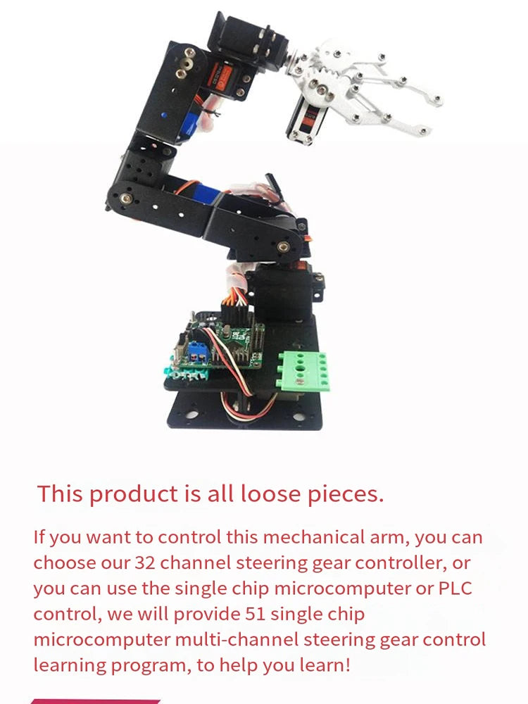 6 DOF Arduino Robot Arm Kit - Assembled View
