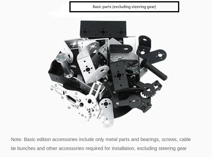 6 DOF Arduino Robot Arm Kit - Assembly Components