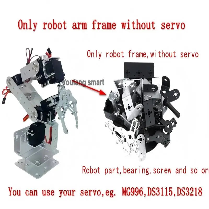 6 DOF Metal Alloy Robot Arm Kit - Joint Detail