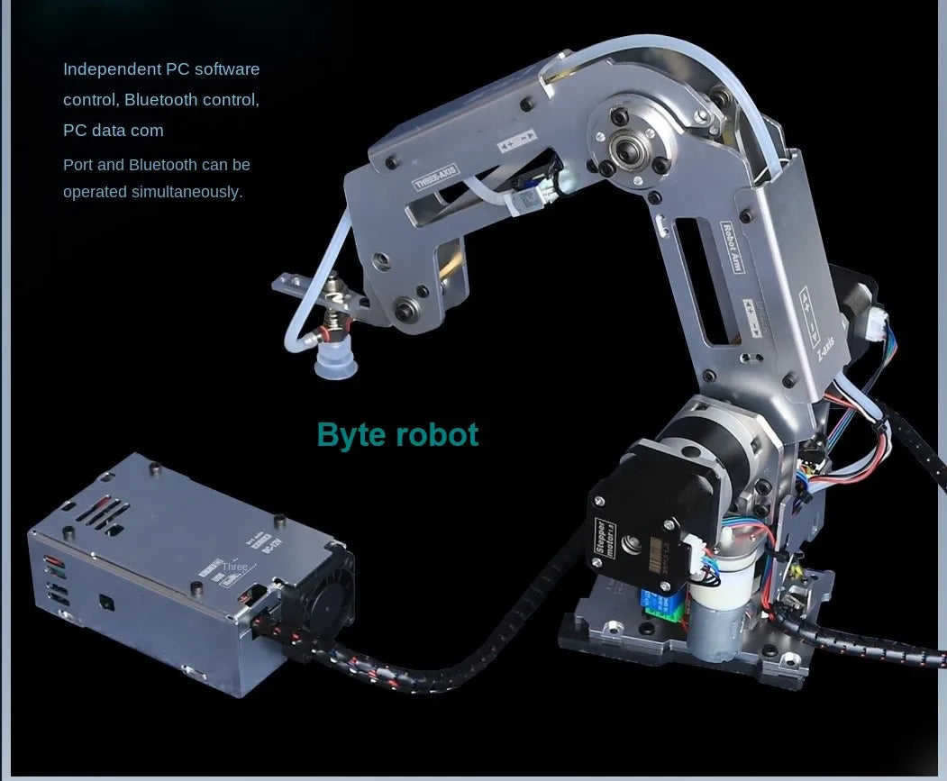4-Axis Stepper Motor Robot Arm Kit - Size Reference