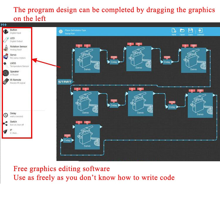 7 DOF Industrial Robot Arm Kit - Assembled View