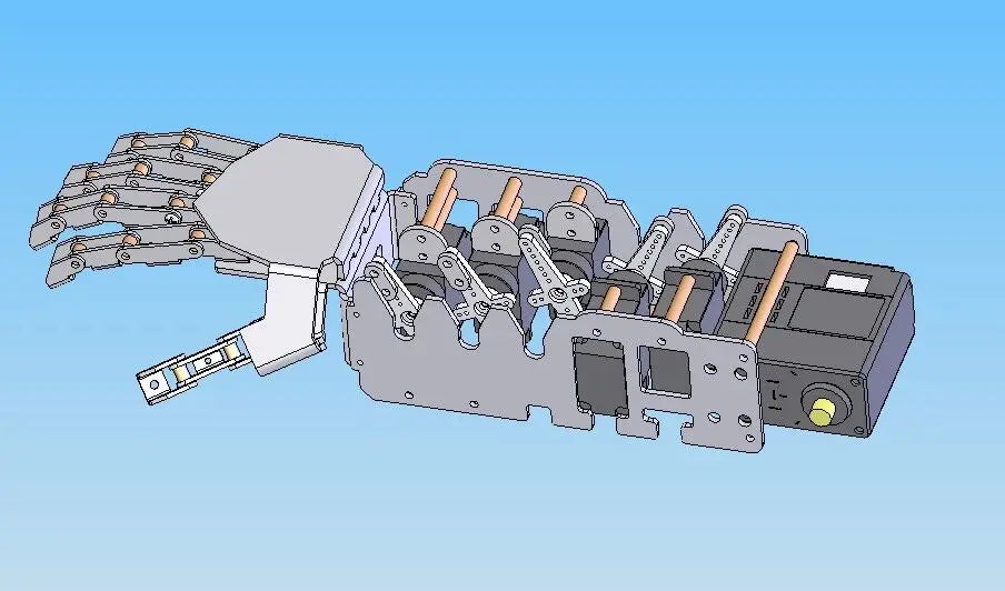 5 DOF Humanoid Robot Hand Kit - Complete Kit