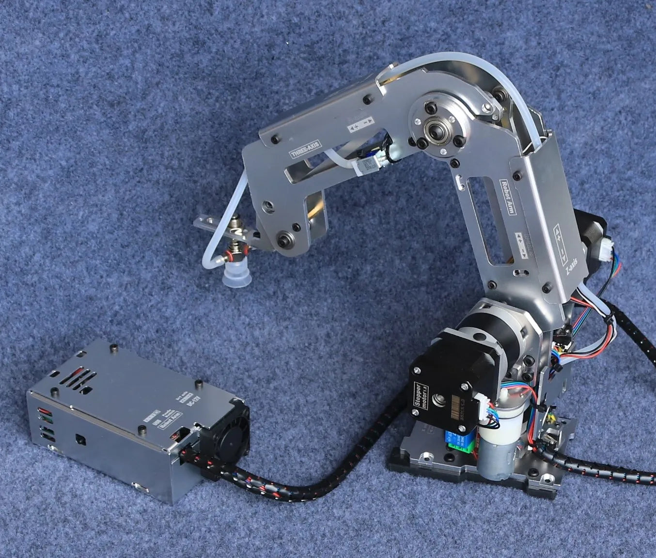 Multi-Axis Industrial Robot Arm Kit - Servo Motor Close-up