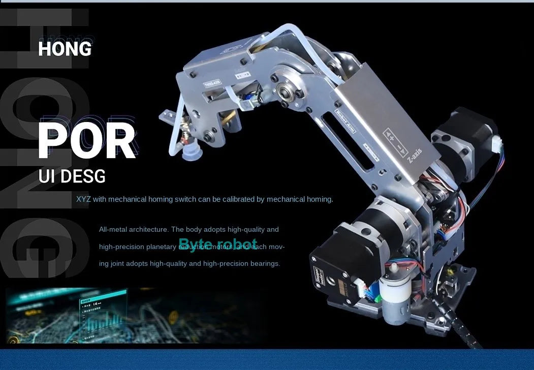 4-Axis Stepper Motor Robot Arm Kit - Complete Kit