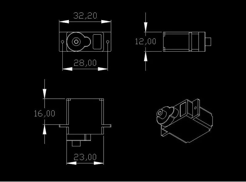 5 DOF Humanoid Robot Hand Kit - Side View
