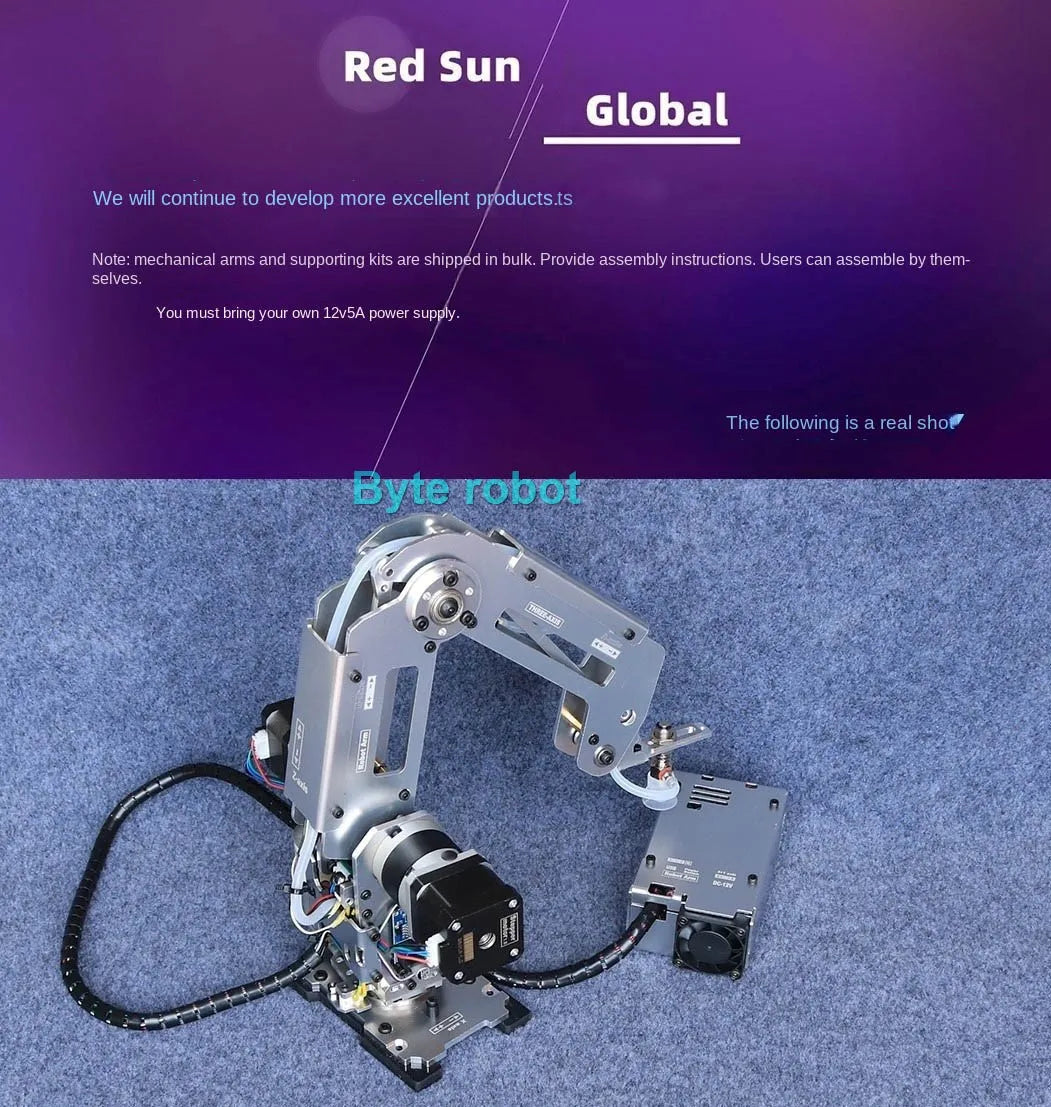 4-Axis Stepper Motor Robot Arm Kit - Assembled View