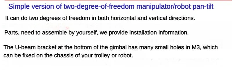 2 DOF Pan-Tilt Robot Gimbal Kit - Gripper Detail