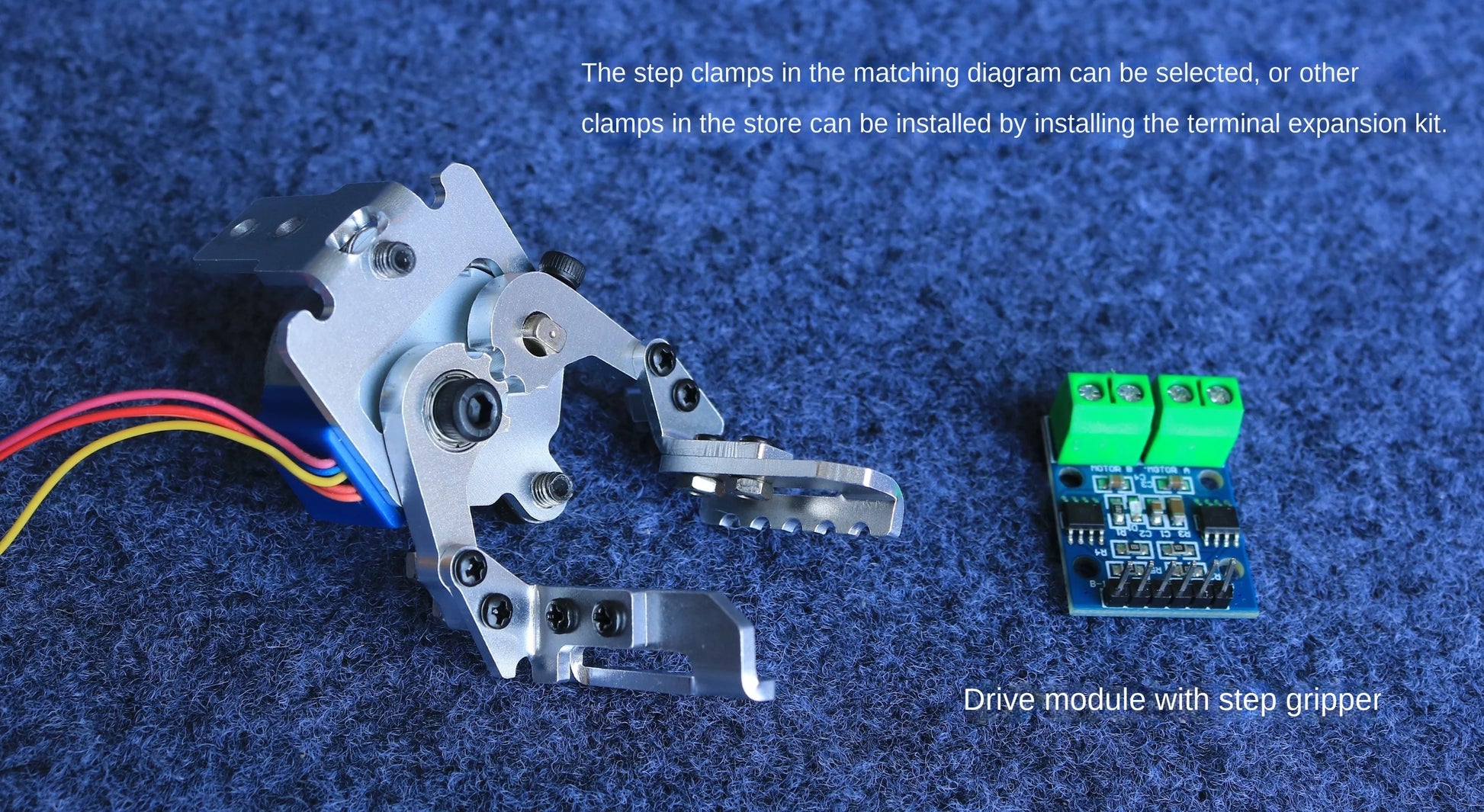 Multi-Axis Industrial Robot Arm Kit - Servo Motor Close-up