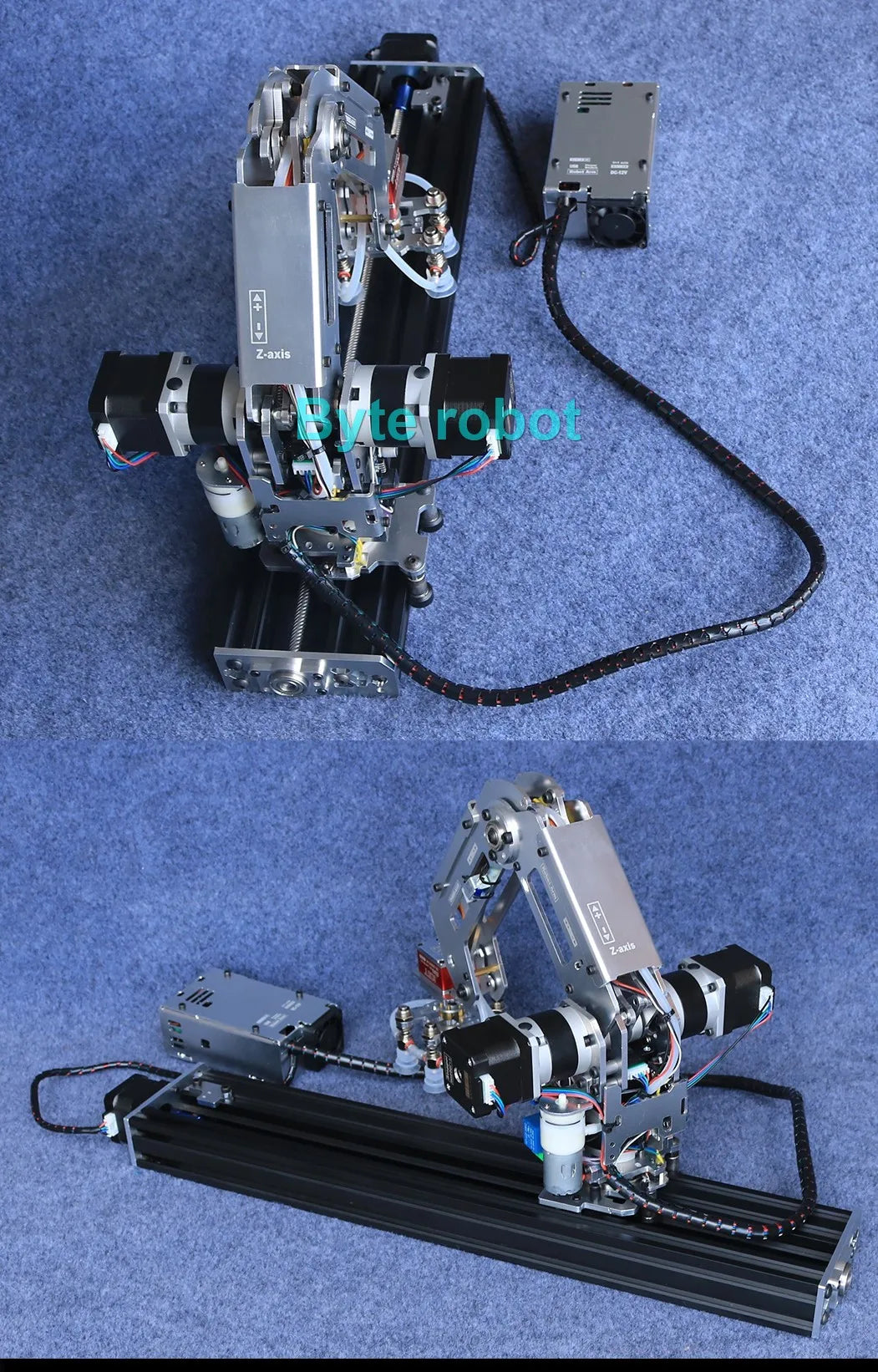 4-Axis Stepper Motor Robot Arm Kit - Size Reference