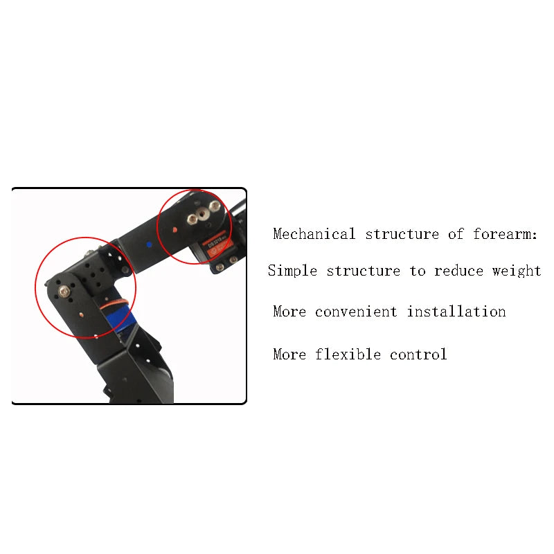 6 DOF Arduino Robot Arm Kit - Servo Motor Close-up