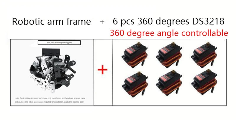 6 DOF Metal Alloy Robot Arm Kit - Gripper Detail