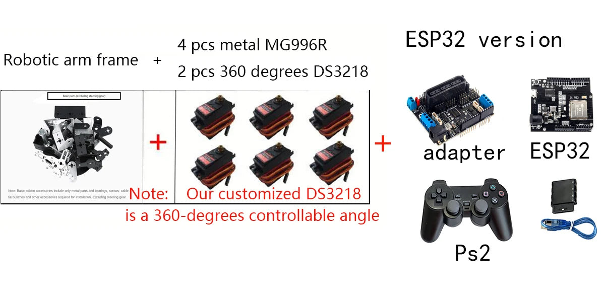 6 DOF Metal Alloy Robot Arm Kit - Joint Detail