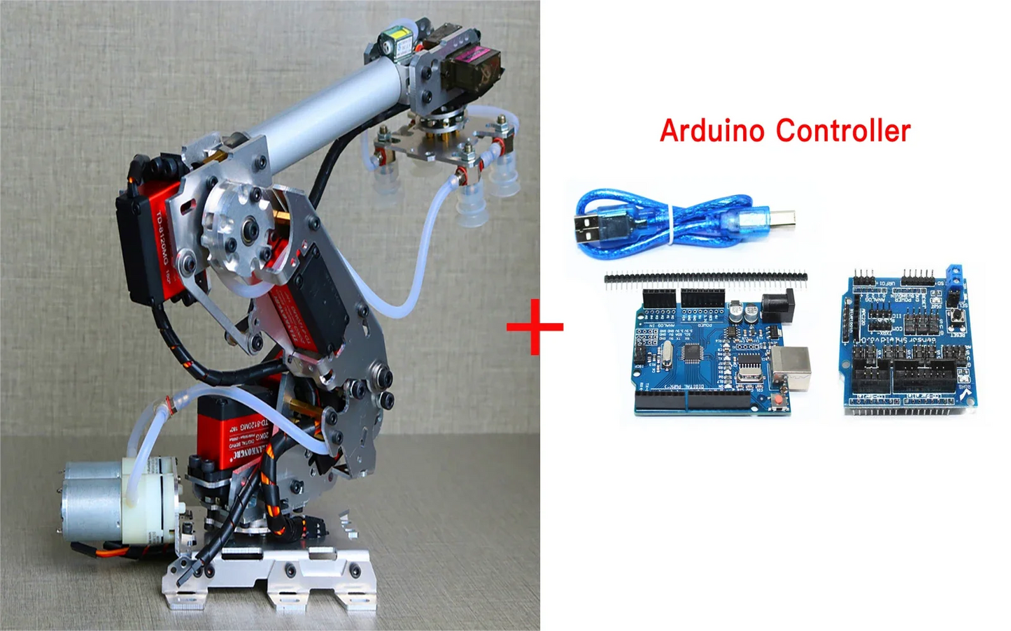 7 DOF Industrial Robot Arm Kit - Servo Motor Close-up