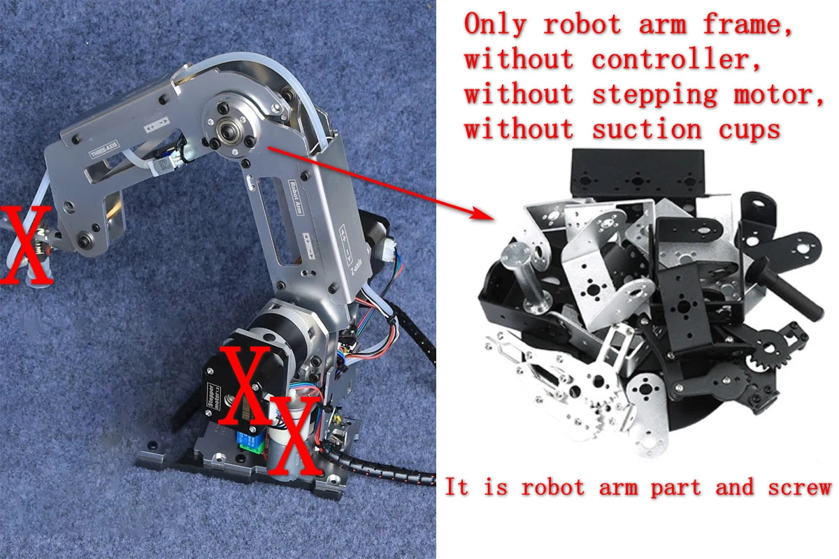 Multi-Axis Industrial Robot Arm Kit - Assembly Components